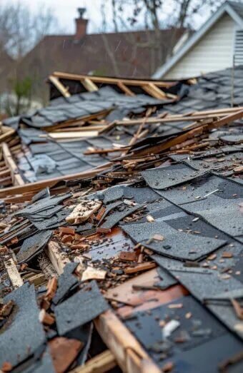 Storm Damage Roof Replacement X